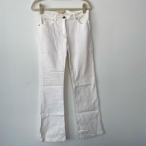 Michael Kors White Jeans Denim Pants Sz 2 Wide Leg
